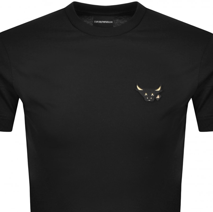 Alternative Image for ProductEmporio Arman Velcro Logo T Shirt Black2